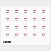 I Love Algae Ronde Sticker (Vel)