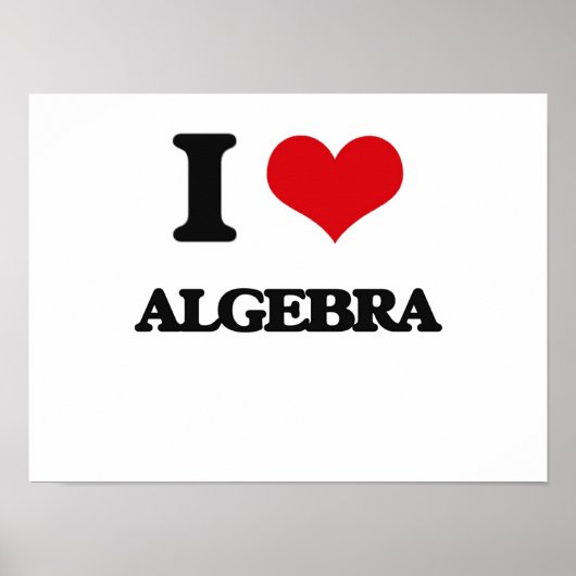 I Love Algebra Poster (Voorkant)