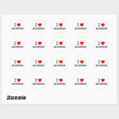 I Love Algebra Ronde Sticker (Vel)