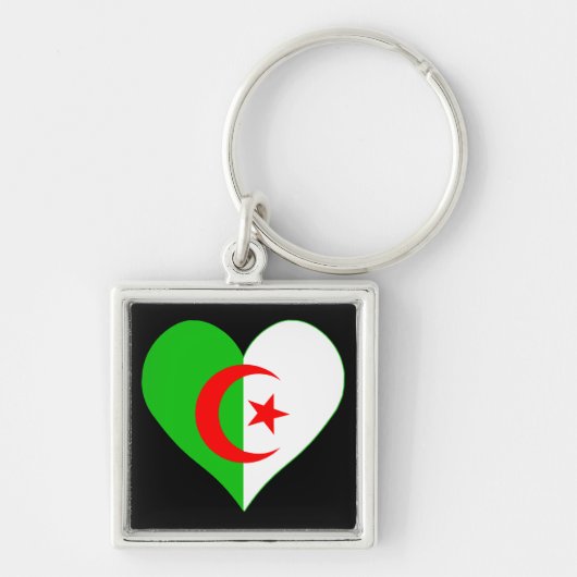 I Love Algerije Heart Sleutelhanger (Voorkant)