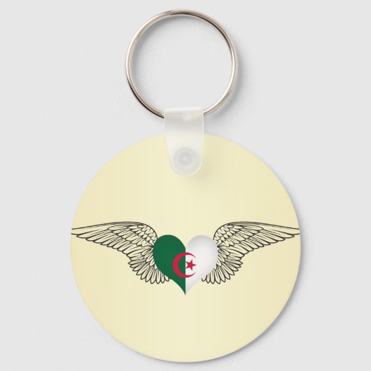 I Love Algerije - wings Sleutelhanger (Voorkant)