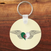 I Love Algerije - wings Sleutelhanger (Voorkant)