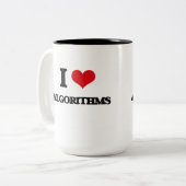 I Love Algoritmes Tweekleurige Koffiemok (Voorkant links)