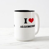 I Love Algoritmes Tweekleurige Koffiemok (Voorkant rechts)