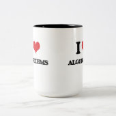 I Love Algoritmes Tweekleurige Koffiemok (Center)