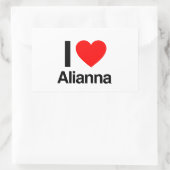 i love alianna rechthoekige sticker (Tas)