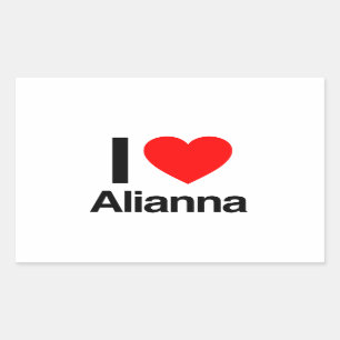 i love alianna rechthoekige sticker