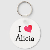 I Love Alicia Sleutelhanger (Voorkant)