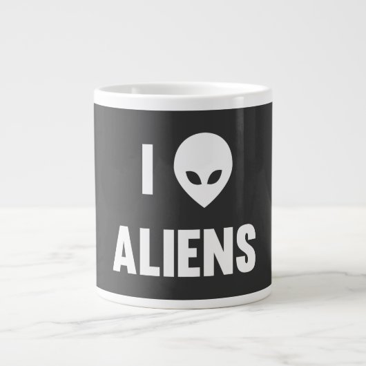 I Love Aliens Grote Koffiekop (Voorkant)