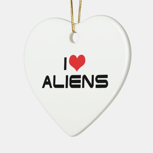 I Love Aliens Ornament (Links)
