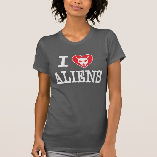 I Love Aliens T-shirt (Voorkant)