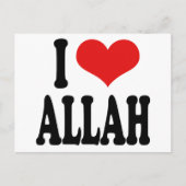 I Love Allah Briefkaart (Voorkant)