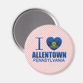 I Love Allentown, PA Magneet (Voorkant / Achterkant)