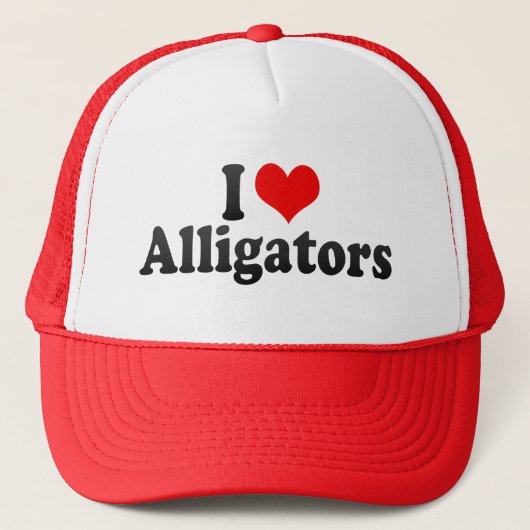 I Love Alligators Trucker Pet (Voorkant)