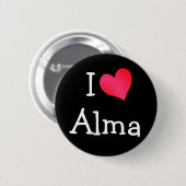 I Love Alma Ronde Button 5,7 Cm (Voorkant /achterkant)