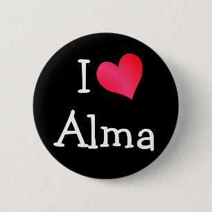 I Love Alma Ronde Button 5,7 Cm