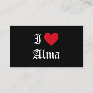 I Love Alma Visitekaartje