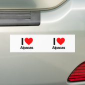 i love alpacas bumpersticker (Op auto)