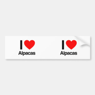 i love alpacas bumpersticker
