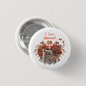 I Love Alpacas Button (Voorkant /achterkant)