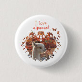 I Love Alpacas Button (Voorkant)