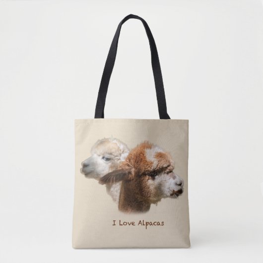 I Love Alpacas Canvas tas (Voorkant)
