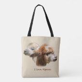 I Love Alpacas Canvas tas (Achterkant)