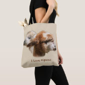 I Love Alpacas Canvas tas (Dichtbij)