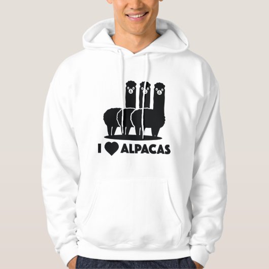 I Love Alpacas Hoodie (Voorkant)