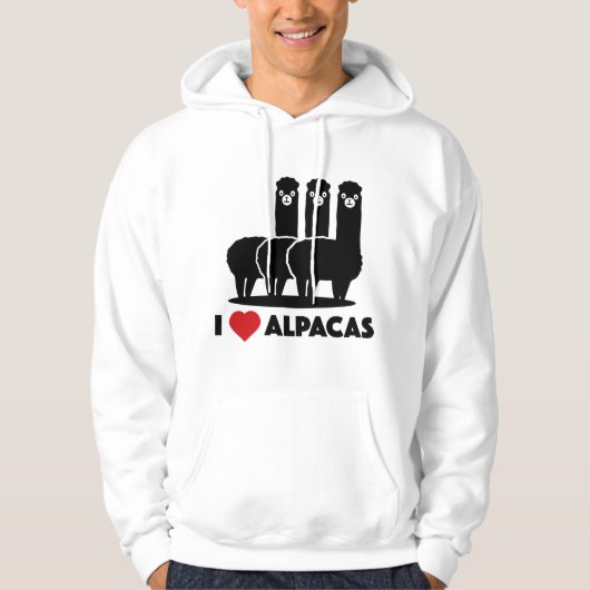 I Love Alpacas Hoodie (Voorkant)