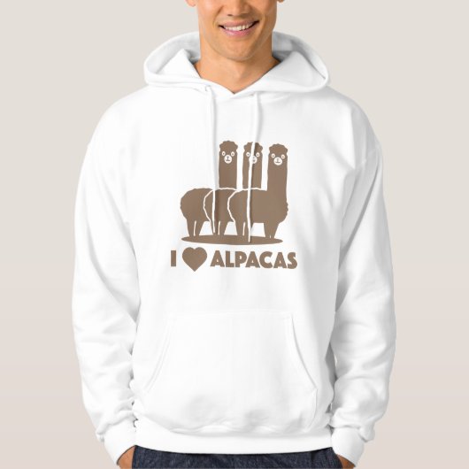I Love Alpacas Hoodie (Voorkant)