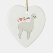 I Love Alpacas Keramisch Ornament (Rechts)