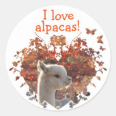 I Love Alpacas Stickers (Voorkant)