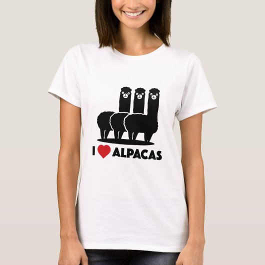 I Love Alpacas T-shirt (Voorkant)