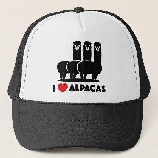 I Love Alpacas Trucker Pet (Voorkant)