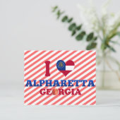 I Love Alpharetta, Georgia Briefkaart (Staand voorkant)