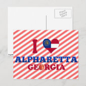I Love Alpharetta, Georgia Briefkaart (Voorkant / Achterkant)
