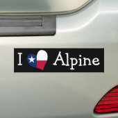 I Love Alpine Bumpersticker (Op auto)