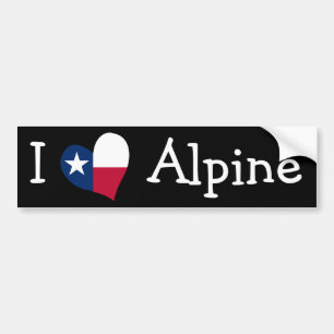 I Love Alpine Bumpersticker