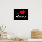 I Love Alpine Poster (Keuken)