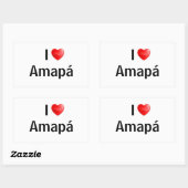 I love Amapá Rechthoekige Sticker (Vel)