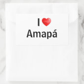 I love Amapá Rechthoekige Sticker (Tas)