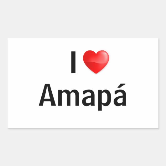 I love Amapá Rechthoekige Sticker (Voorkant)