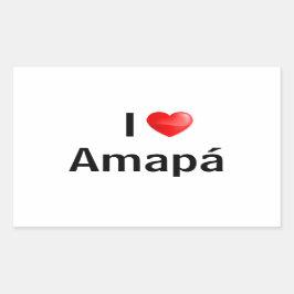 I love Amapá Rechthoekige Sticker