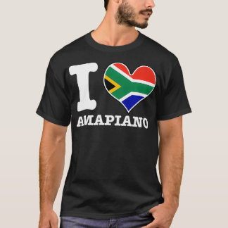 I Love Amapiano South African Flag DJ Design don't T-shirt