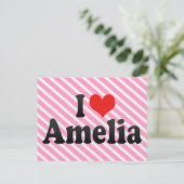 I Love Amelia Briefkaart (Staand voorkant)