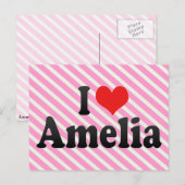 I Love Amelia Briefkaart (Voorkant / Achterkant)
