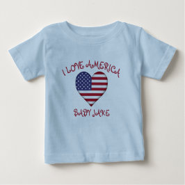 I Love America Flag Voeg de naam van de baby toe
