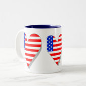 I Love America Heart Flag Mok (Voorkant links)