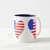 I Love America Heart Flag Mok (Voorkant rechts)